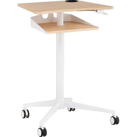 Safco Mobile Workstation, 2-shelf, 25-1/4"x19-3/4"x47-3/4", NL SAF1944NA
